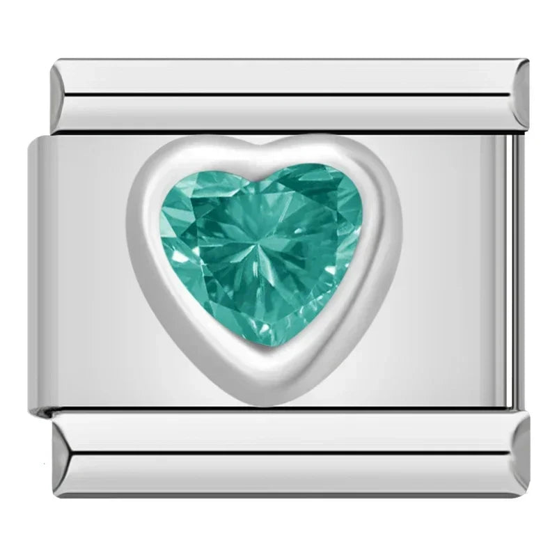 Strass cœur silver