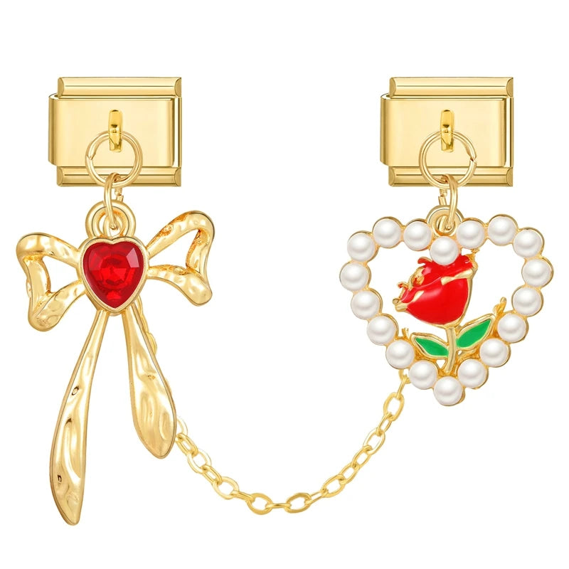 Chaine charms rouge