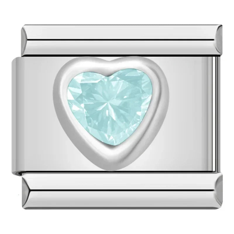 Strass cœur silver
