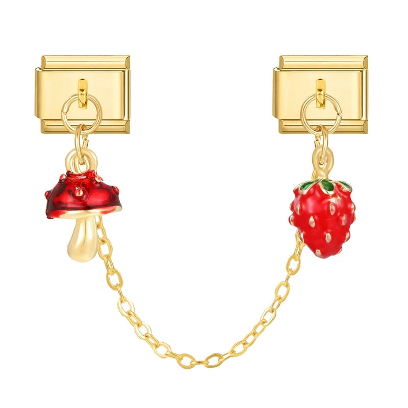 Chaine charms rouge