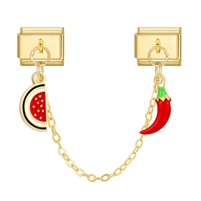 Chaine charms rouge