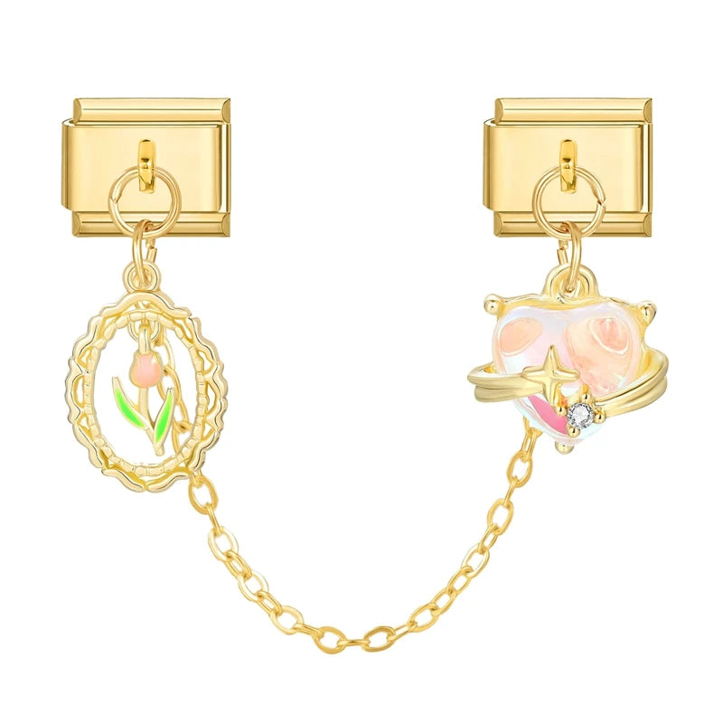 Chaine double charms