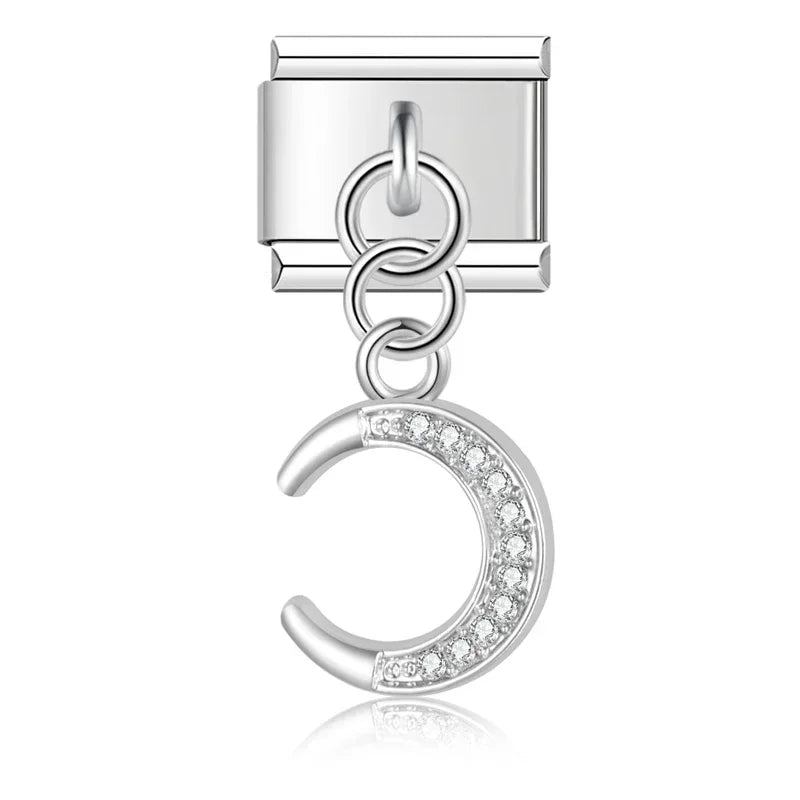 Lune Silver Strass