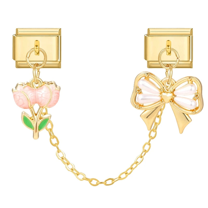 Chaine double charms