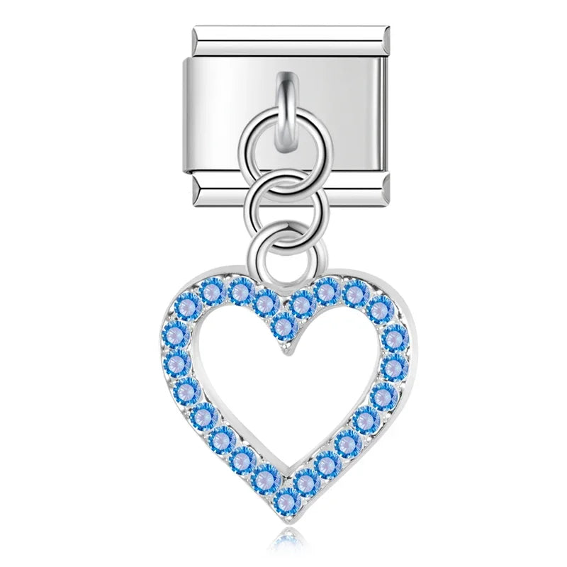 Cœur pendentif strass