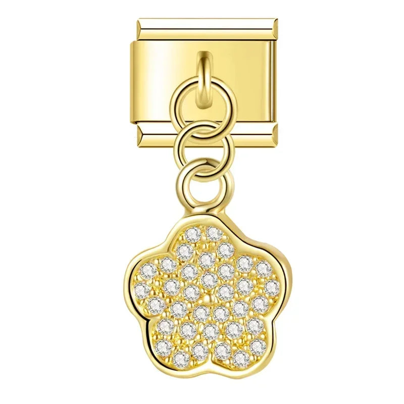 Pendentif Fleur Strass