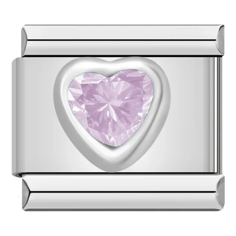 Strass cœur silver