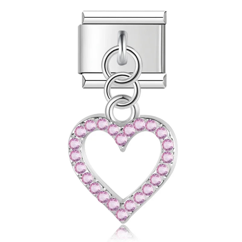 Cœur pendentif strass