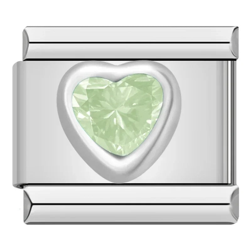 Strass cœur silver