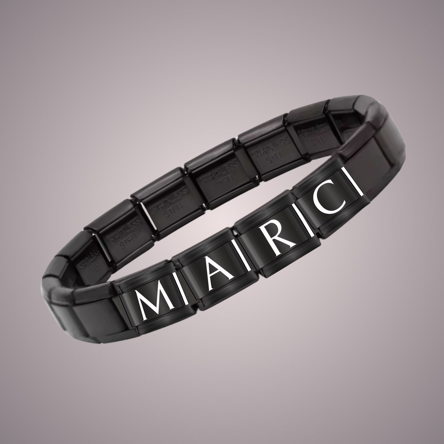 Bracelet noir personnalisable