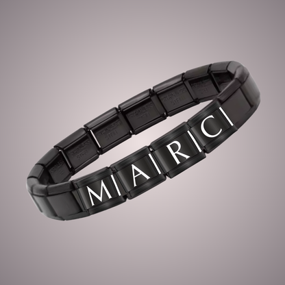 Bracelet noir personnalisable