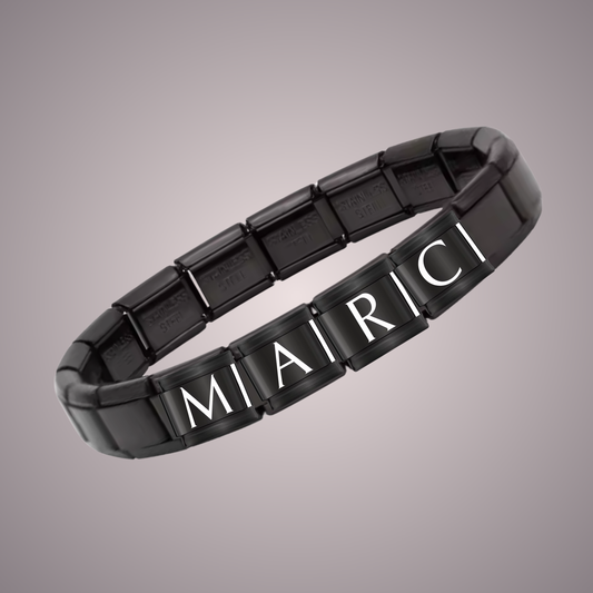 Bracelet noir personnalisable