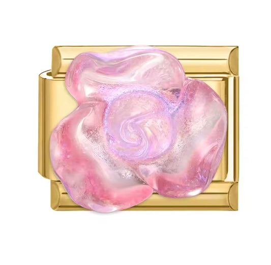 Fleur rose transparente