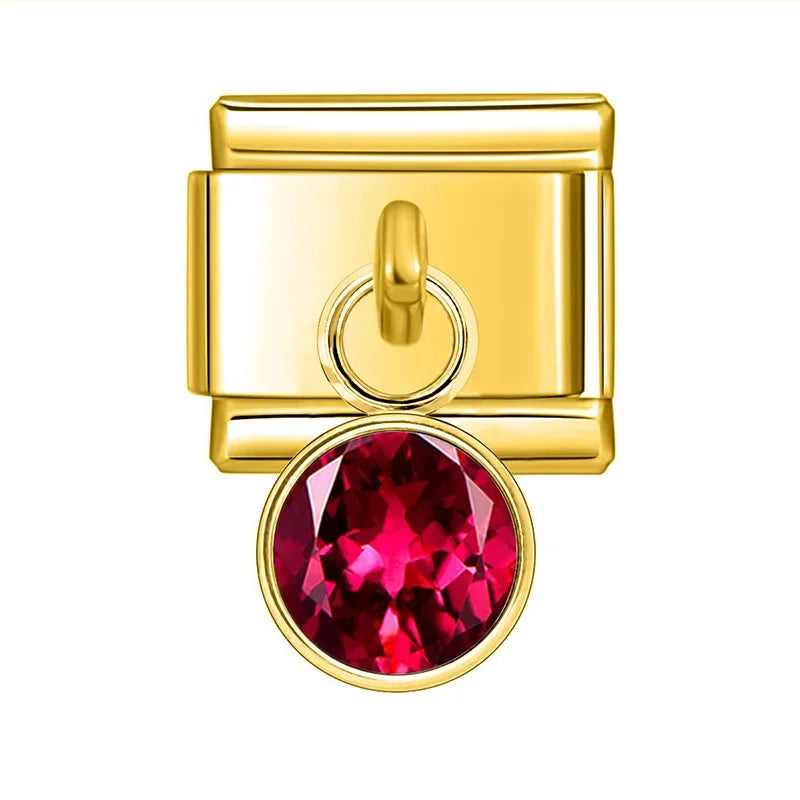 Strass pendentif gold