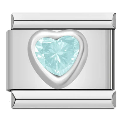 Strass cœur silver