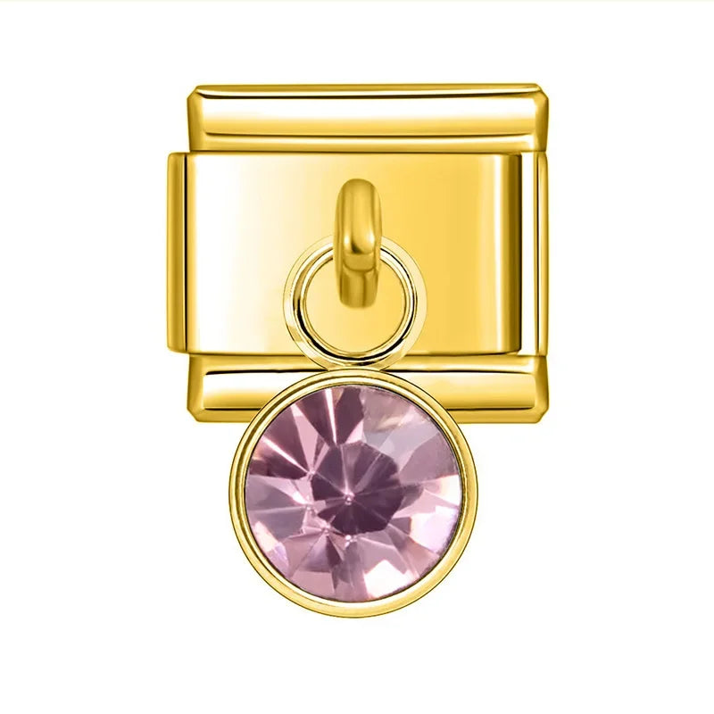 Strass pendentif gold