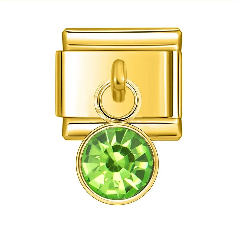 Strass pendentif gold