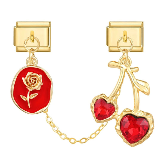 Chaine charms rouge