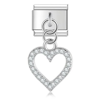 Cœur pendentif strass