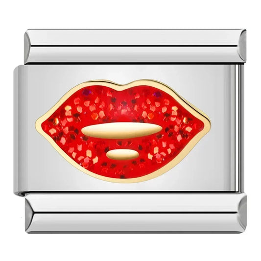 Bouche rouge relief