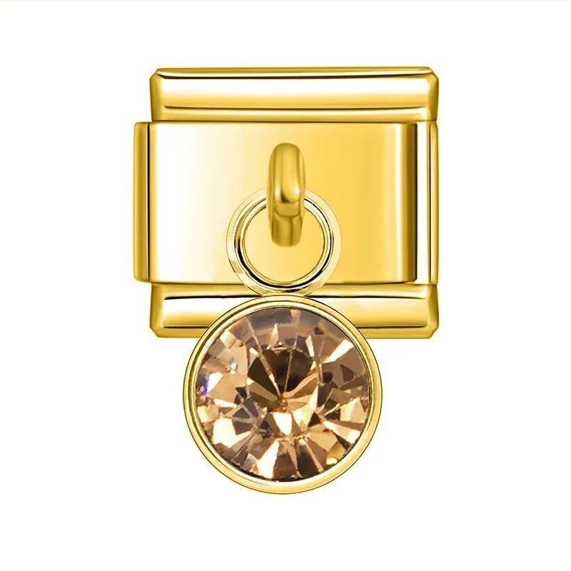 Strass pendentif gold