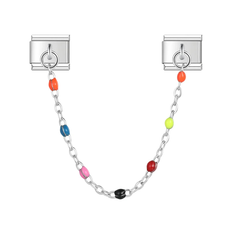 Chaine perles colorées