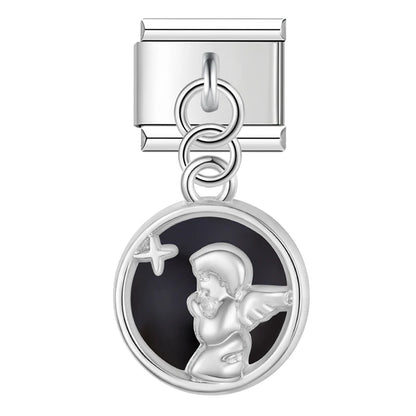 Ange pendentif rond
