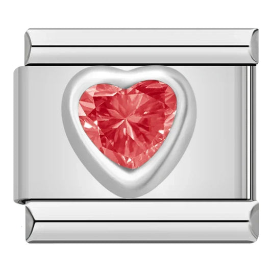 Strass cœur silver