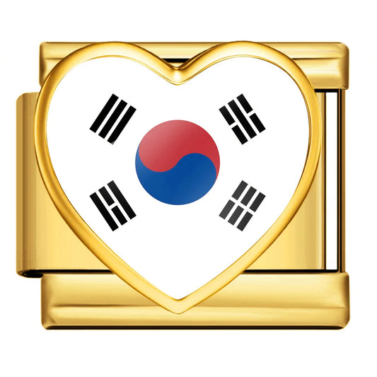Drapeau coeur Corée du sud