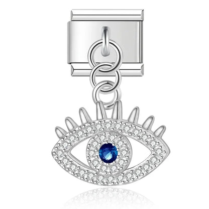 Œil pendentif strass
