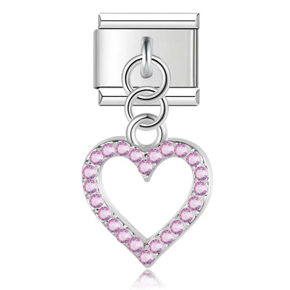 Cœur pendentif strass