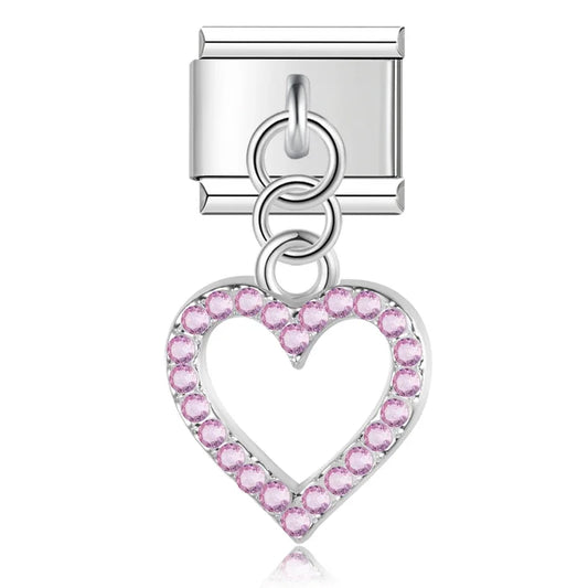 Cœur pendentif strass