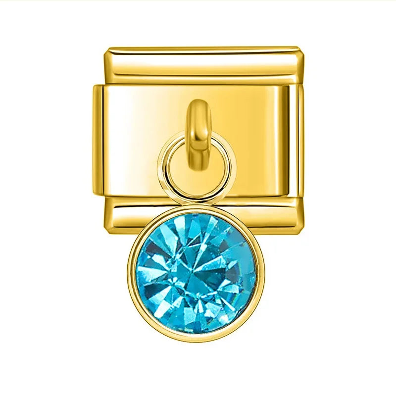 Strass pendentif gold