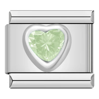 Strass cœur silver