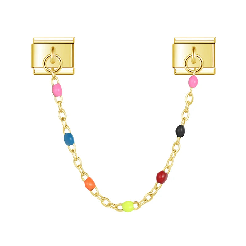 Chaine perles colorées